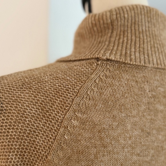 LOFT Tan Knit Turtleneck Sweater Size M - Picture 5 of 10